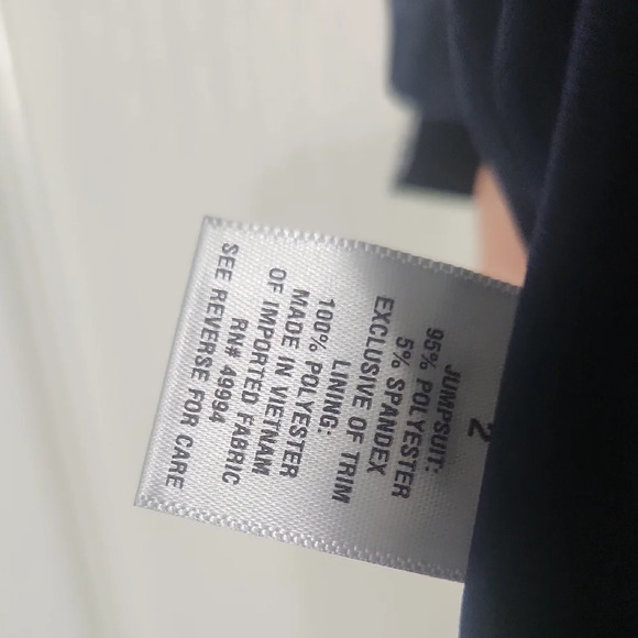 Black and Silver Asymmetrical Jumpsuit with Metallic Embellishments - Picture 3 of 5